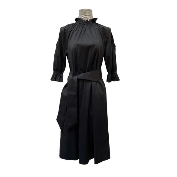 NWT Black Label by Chicos Cut Out Sleeve Belt Dress Size Small - Picture 1 of 4
